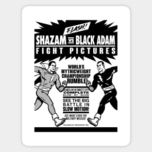 SHAZAM vs. BLACK ADAM - Fight poster Sticker